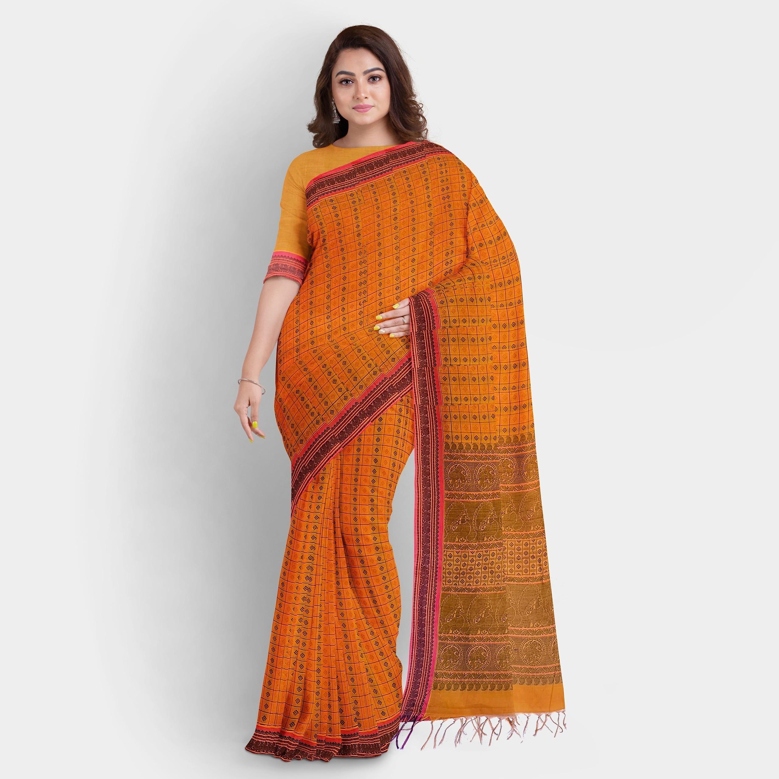Kanchipuram Cotton Fabric Saree