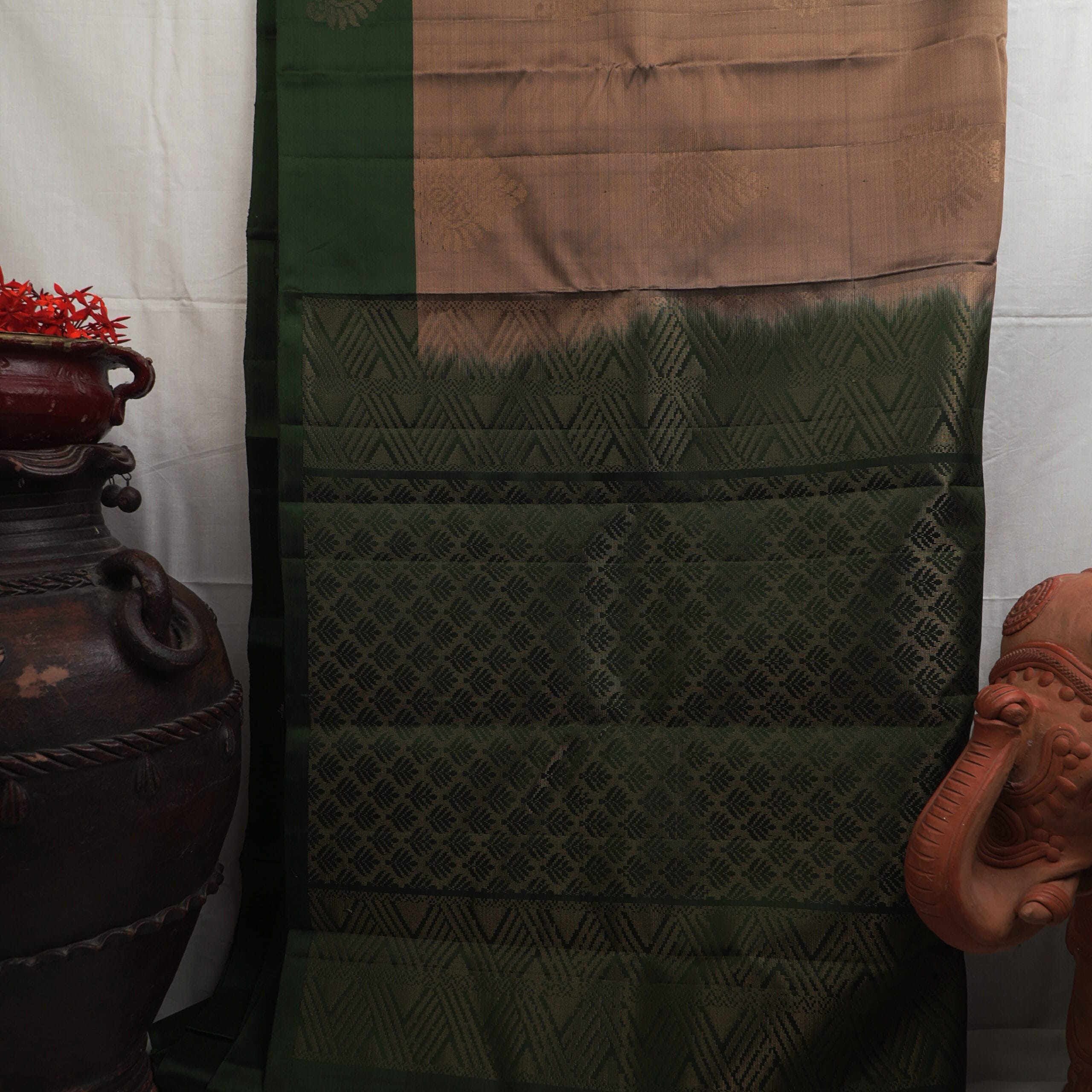 Kanchipuram Soft Silk – Deep Green - Image 2