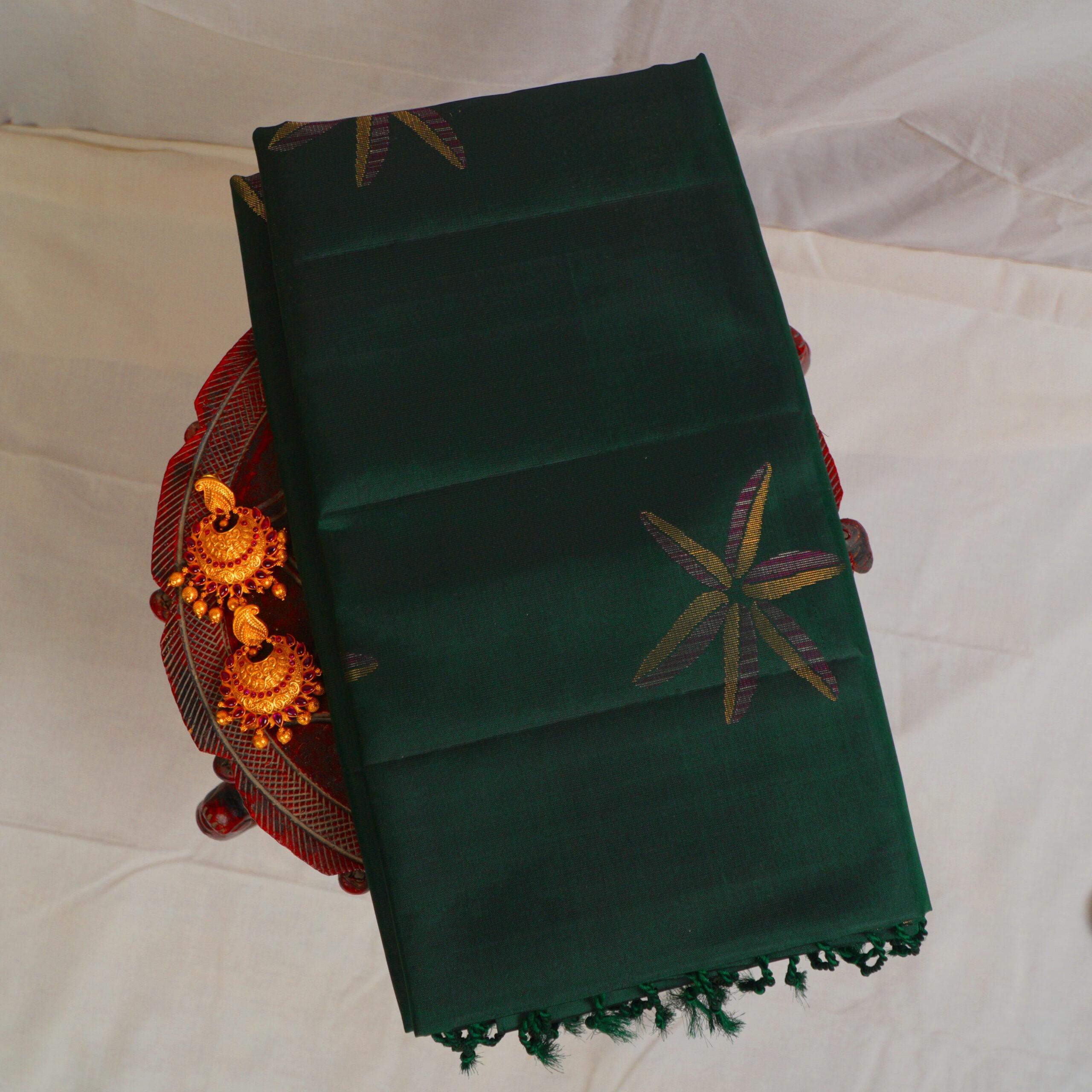 Kanchipuram Soft Silk – Deep Green